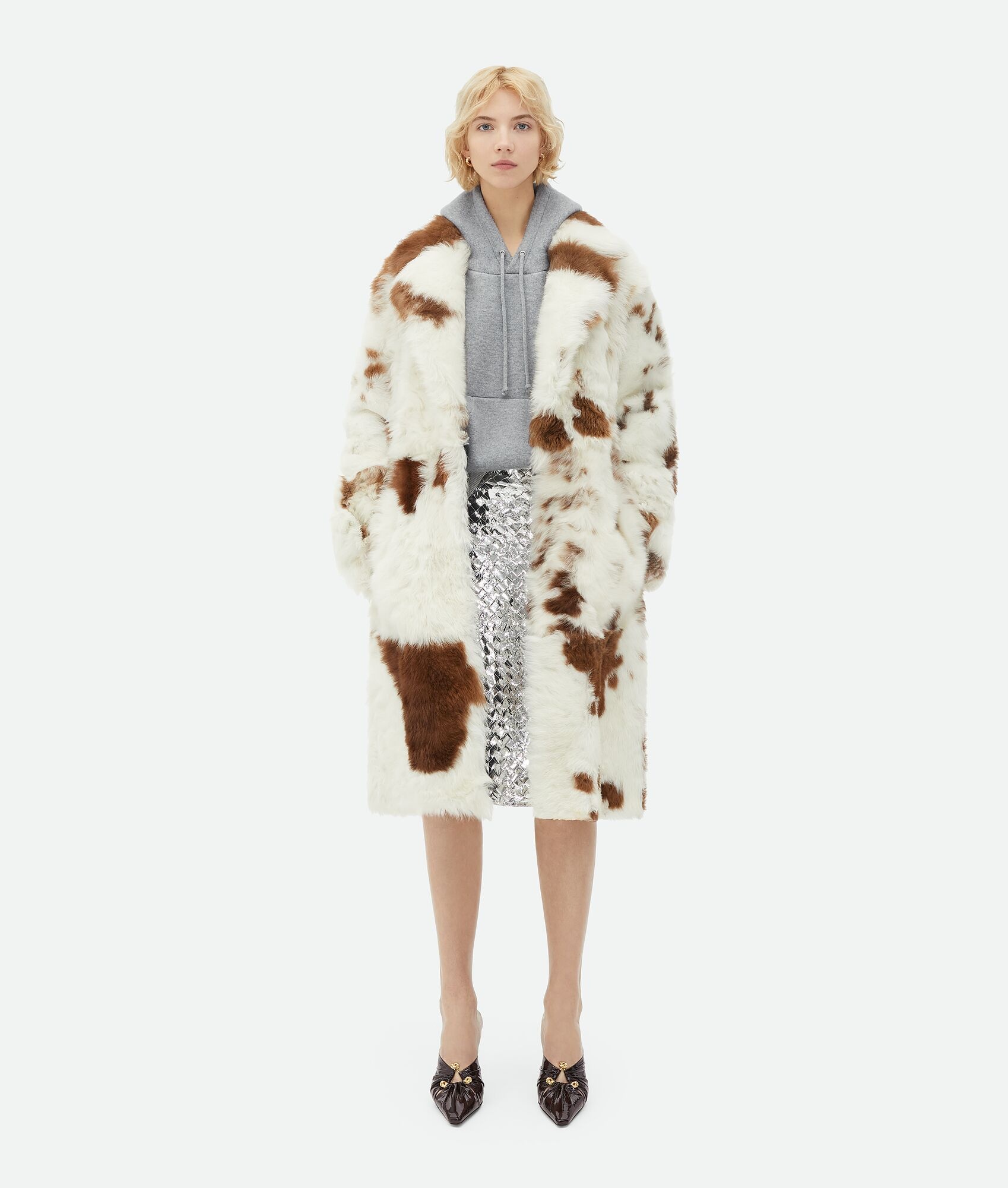 Spotted Shearling Coat - 4