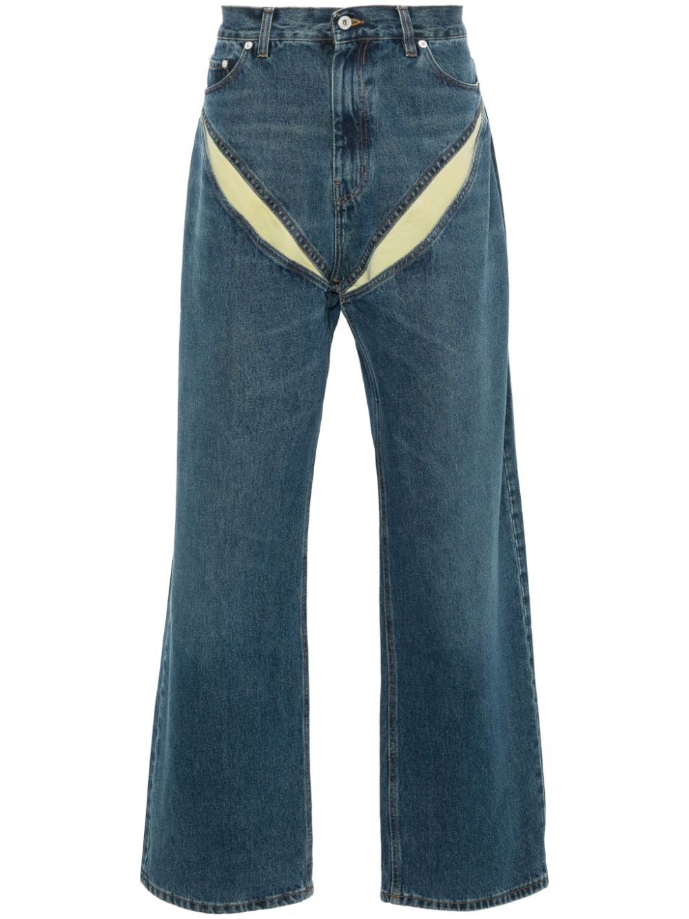 cut-out detail jeans - 1