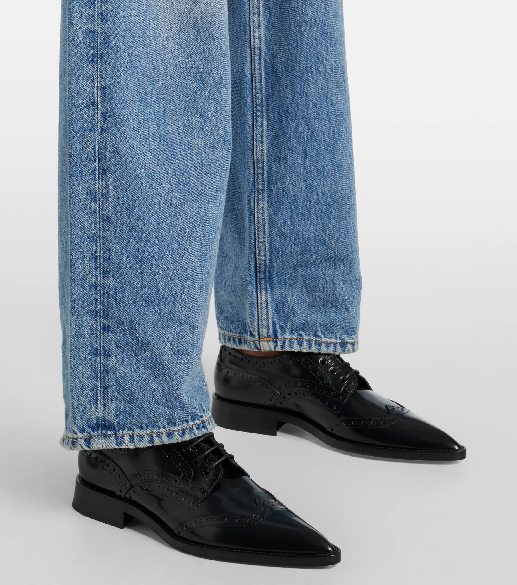 Leather brogues - 4