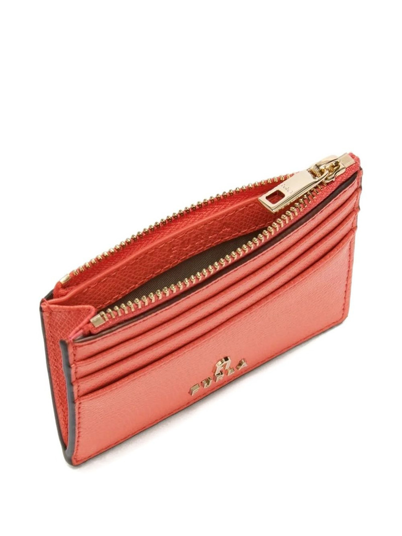 Camelia textured logo card case wallet 3