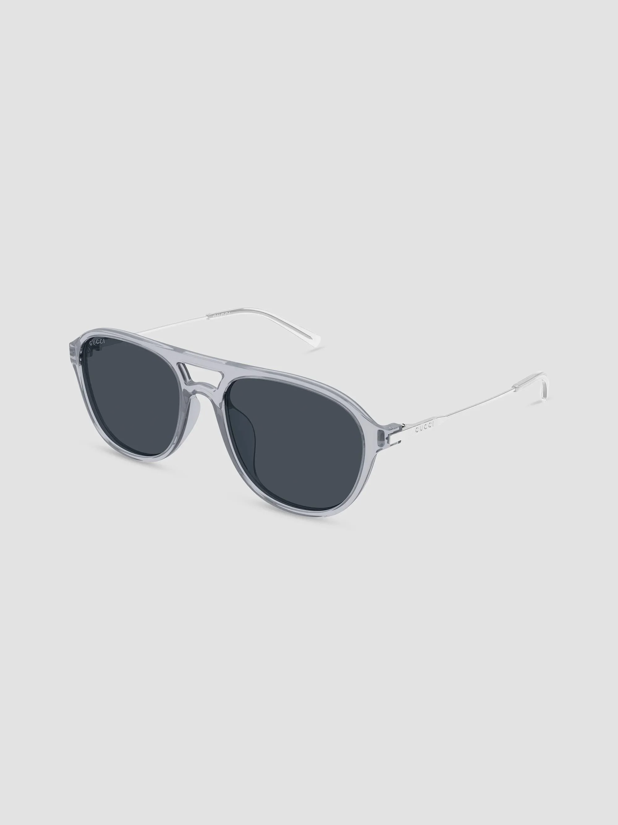 Men's Lettering Pilot Sunglasses - Grey - 1