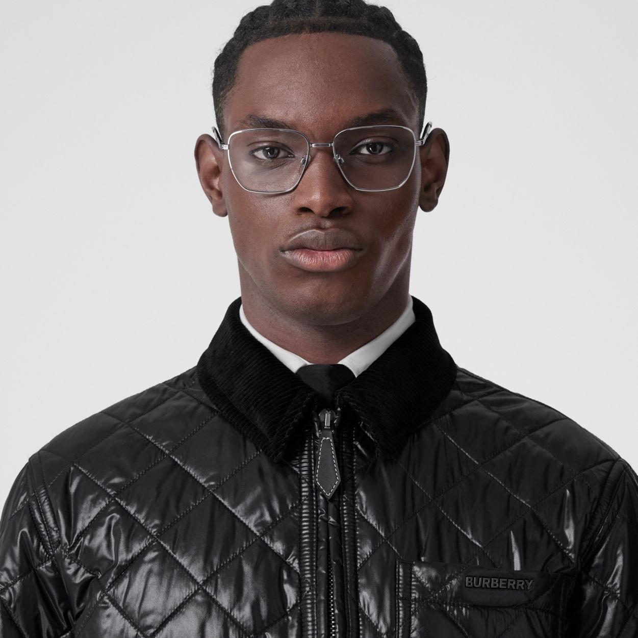 Logo Detail Diamond Quilted Nylon Bomber Jacket - 3