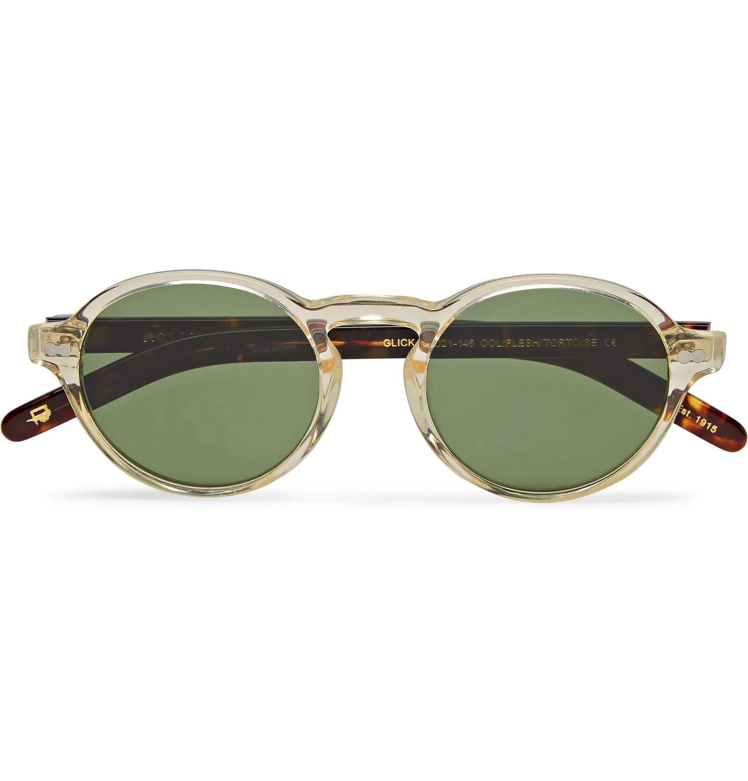 Glick Round-frame Tortoiseshell Acetate Sunglasses - 1