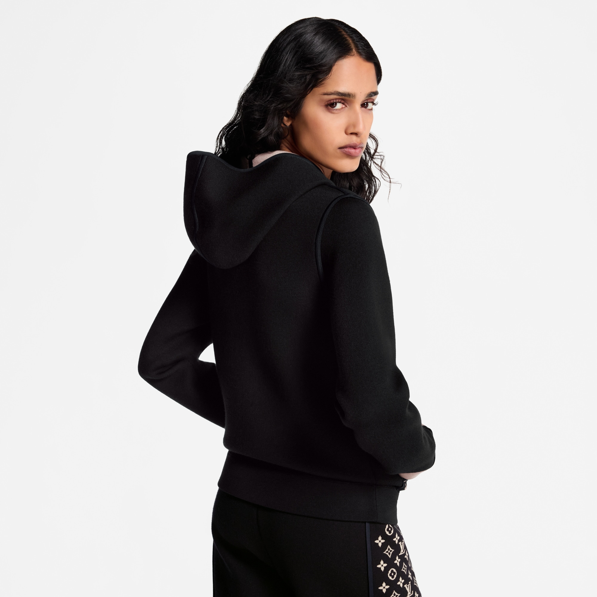 Monogram Accent Zip-Up Hoodie - 7