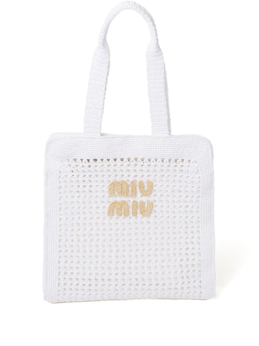 logo-appliquÃ© crochet bag - 1