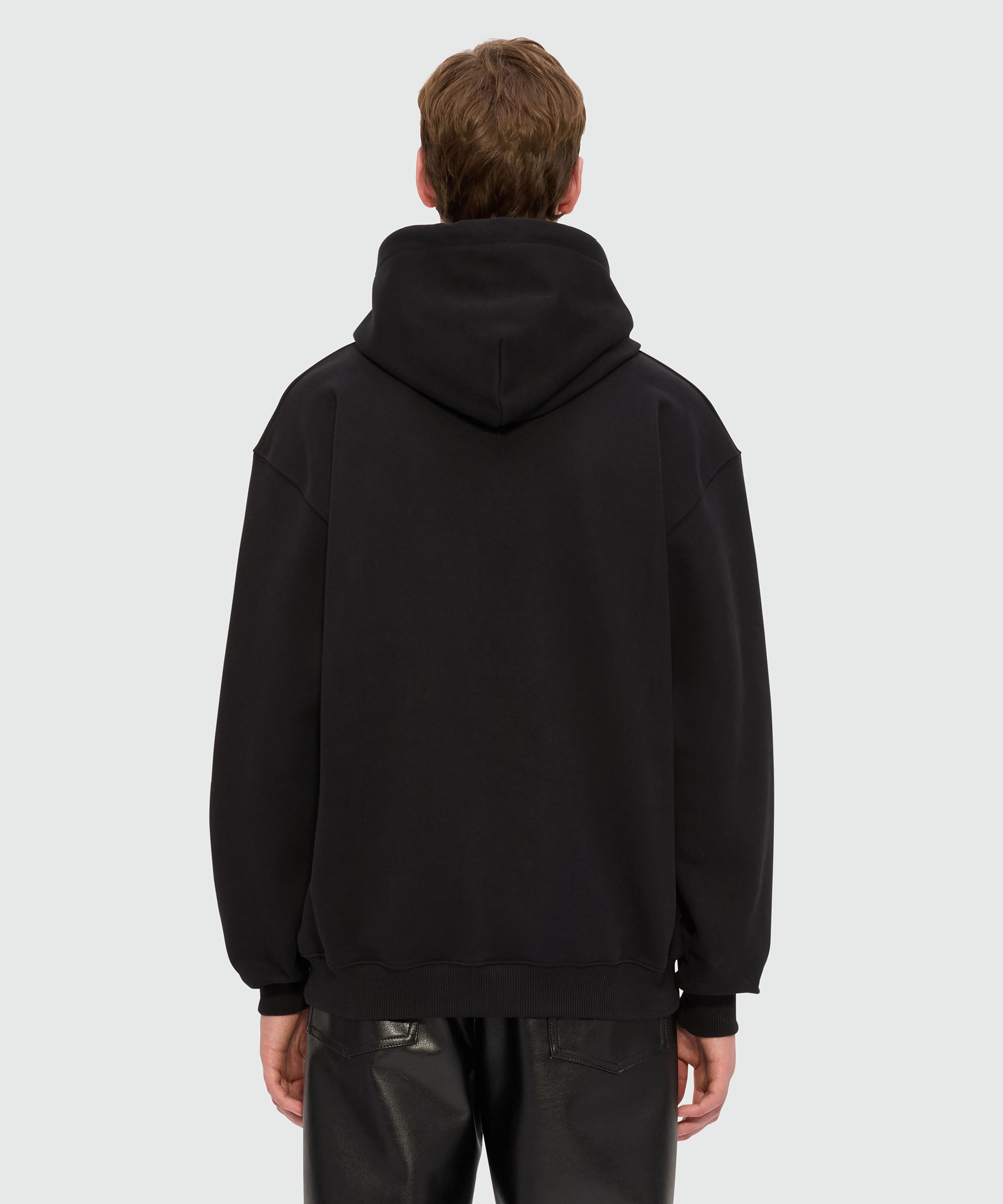 Black hoodie with "Sketched Bunnies" print - 3