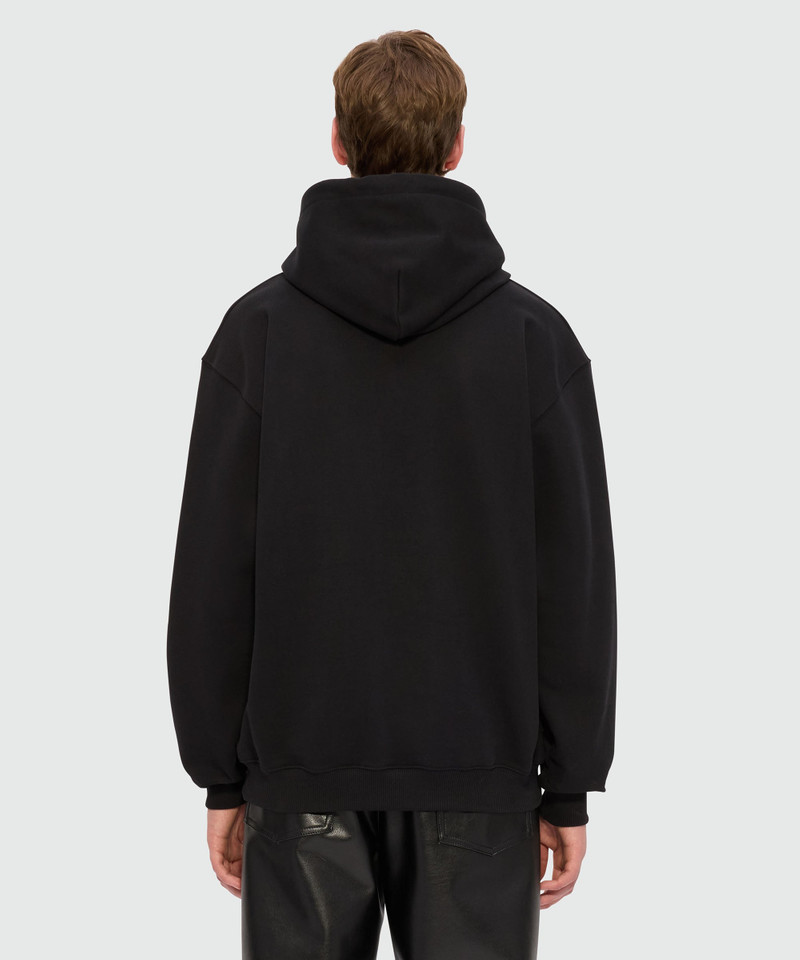Black hoodie with "Sketched Bunnies" print 3