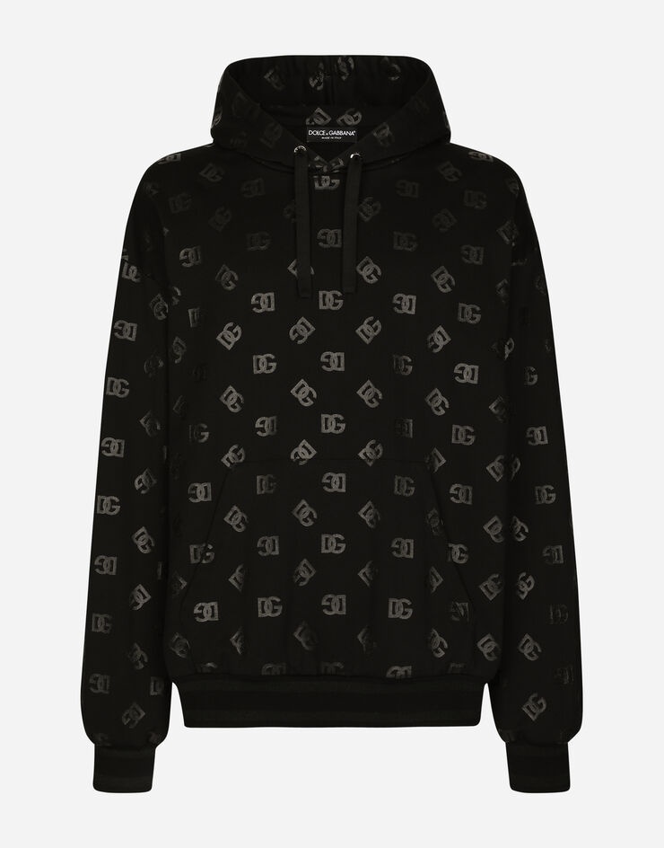 Jersey hoodie with DG print - 1