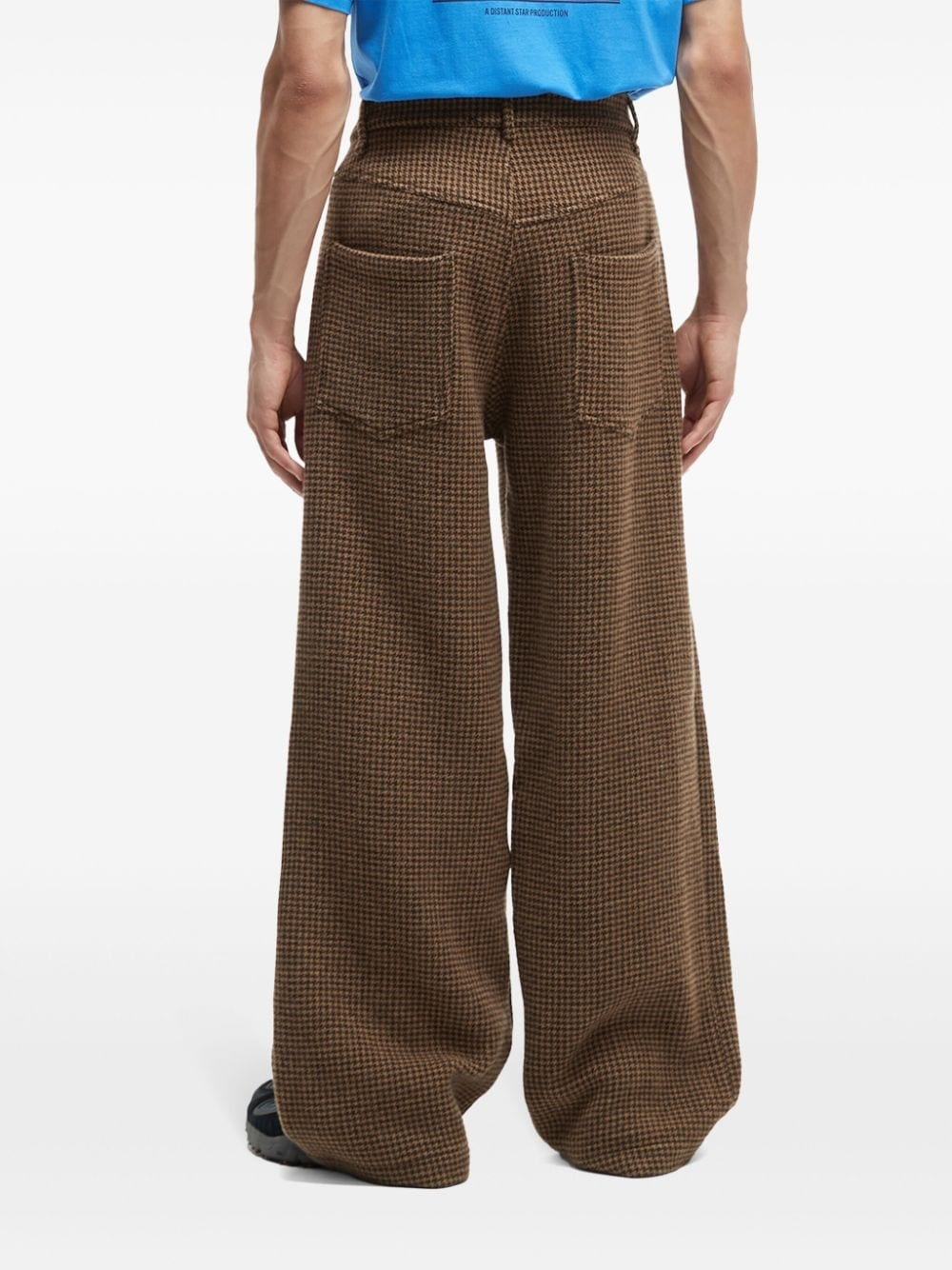 check-pattern trousers - 4