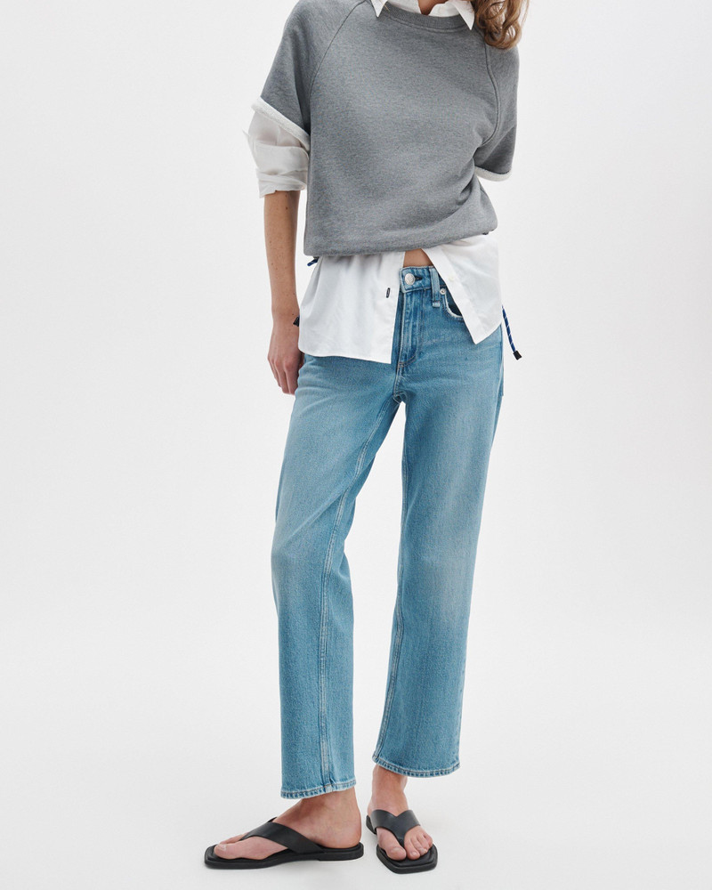 rag & bone Harlow Ankle Straight Jean Low-Rise in Vintage Stretch Denim outlook