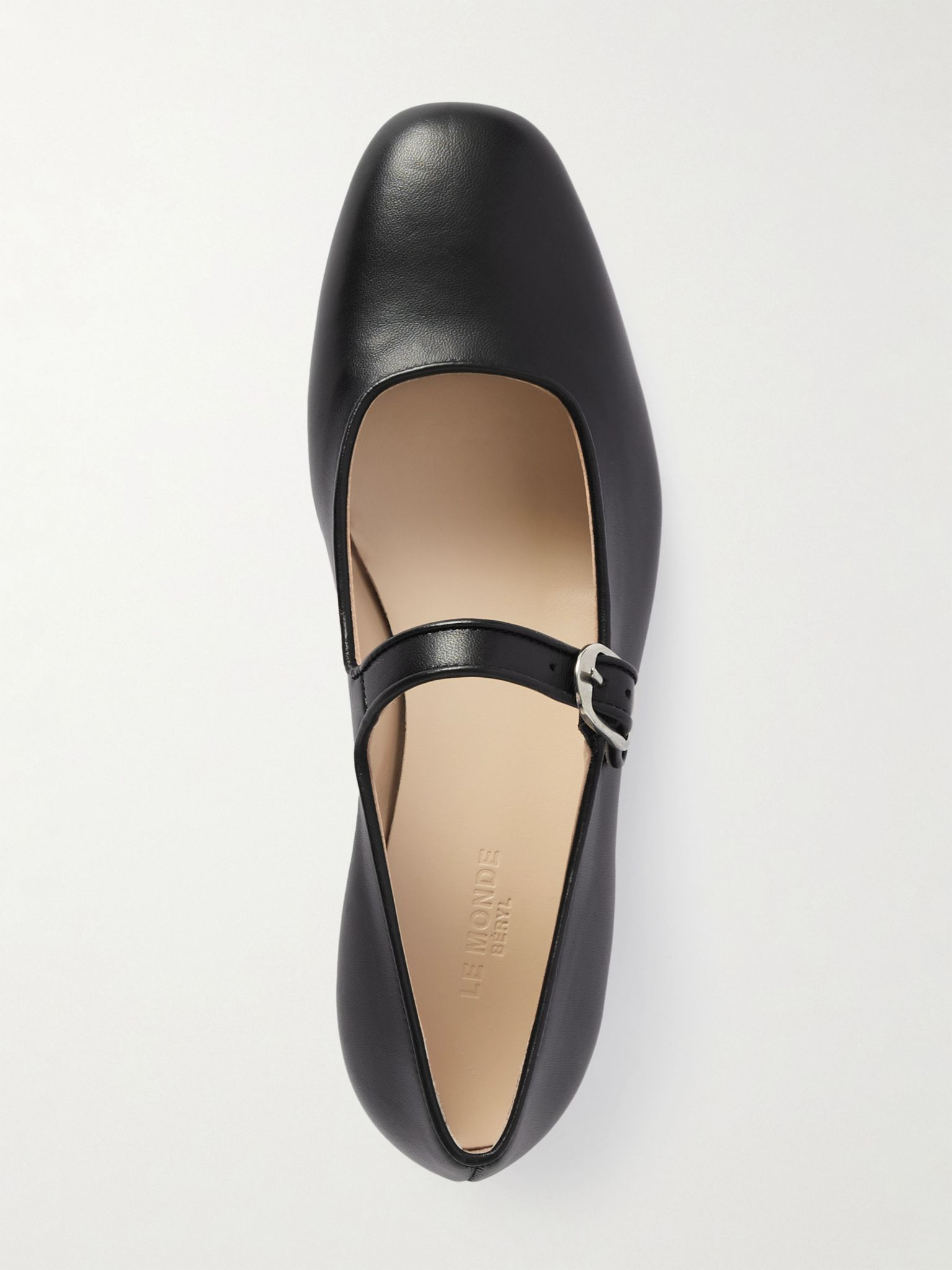 Leather Mary Jane ballet flats Black - 5