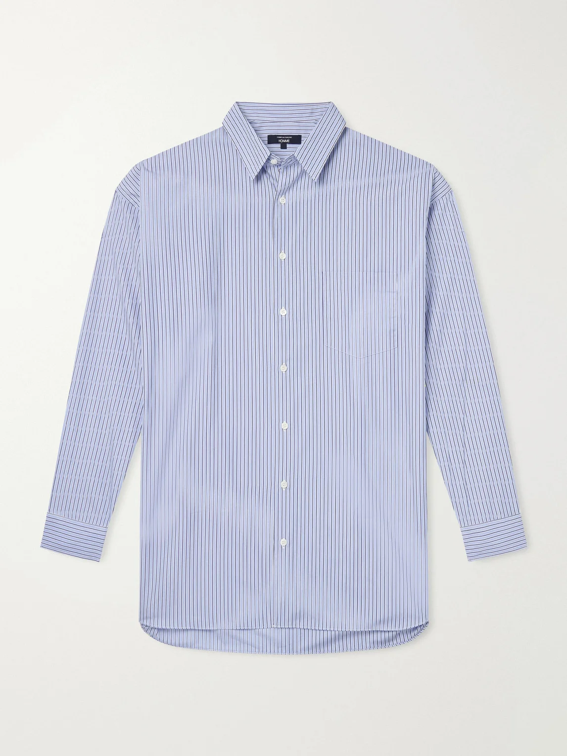 Striped Cotton-Poplin Shirt - 1