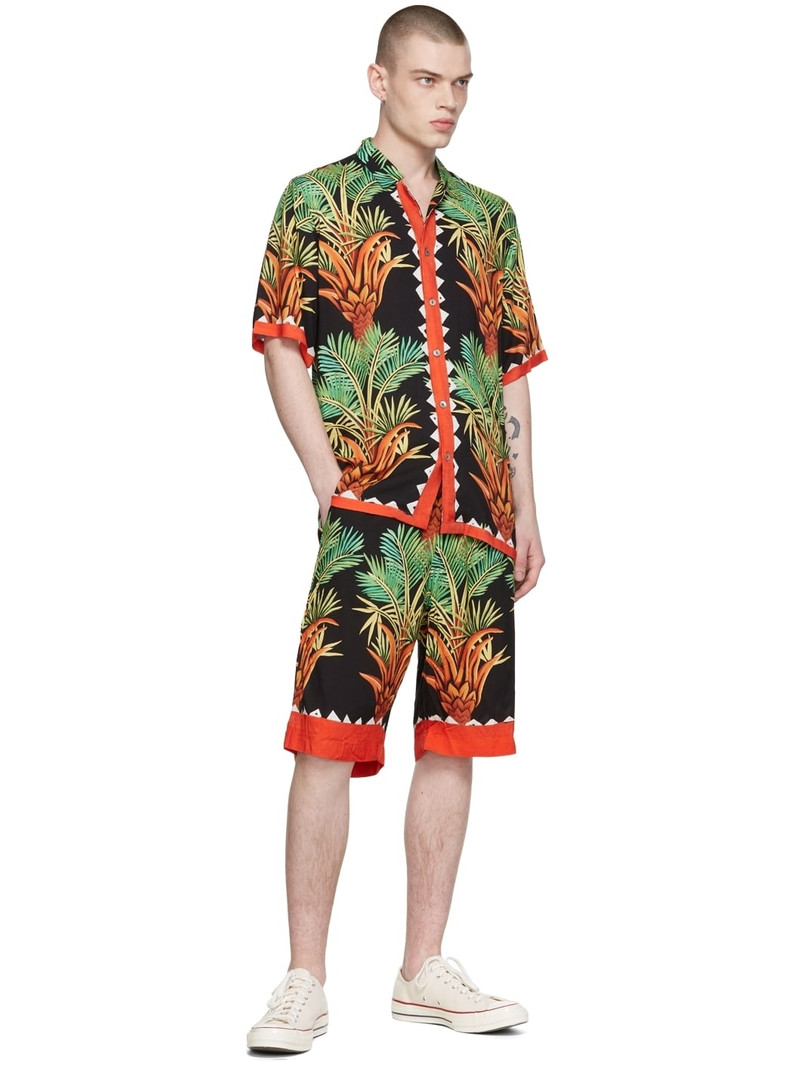 ENDLESS JOY Black Rayon Shorts outlook