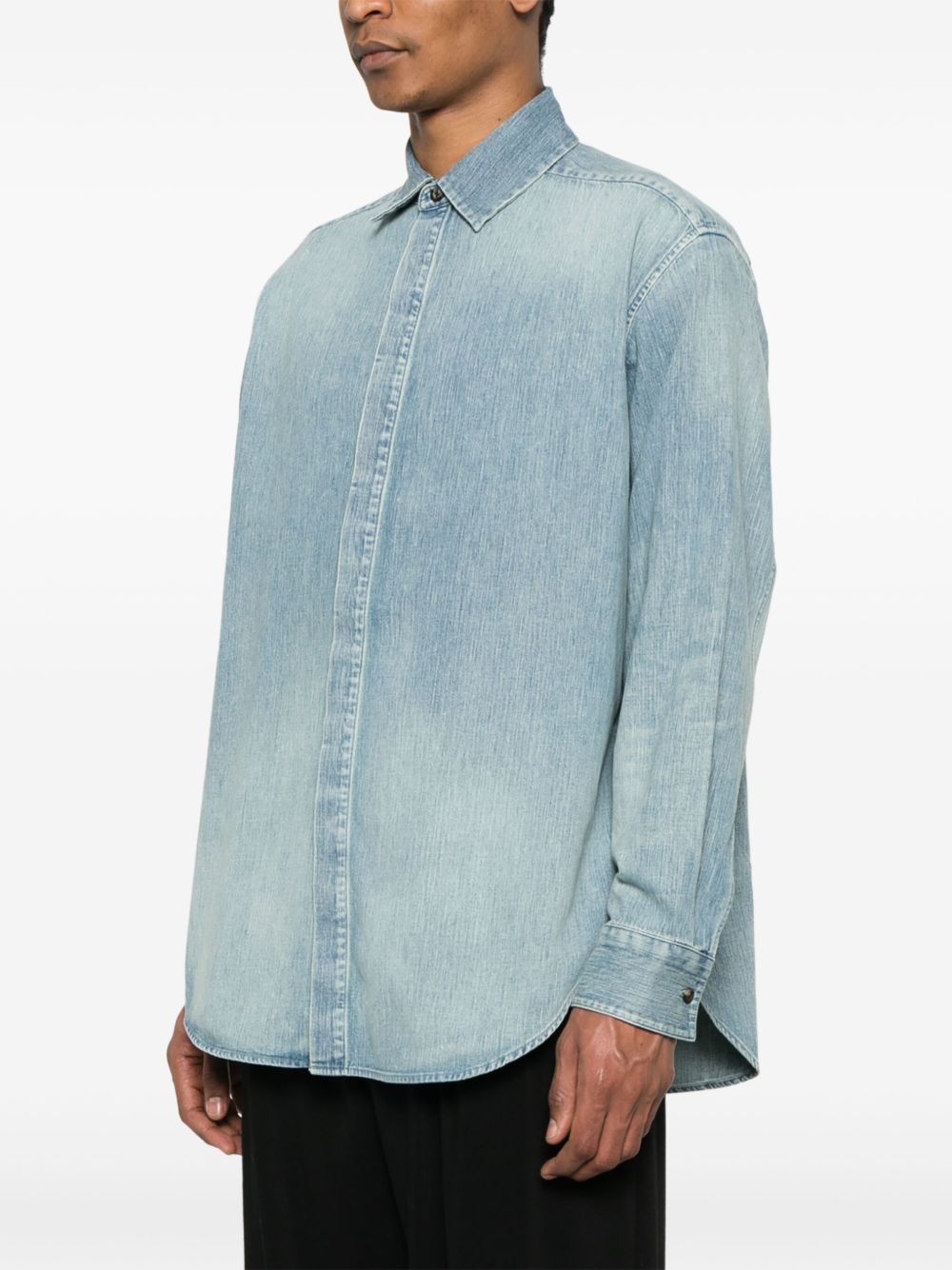 button-up denim shirt - 3