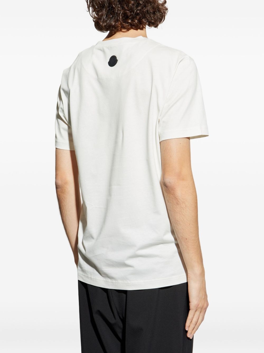 logo-embossed cotton T-shirt - 4