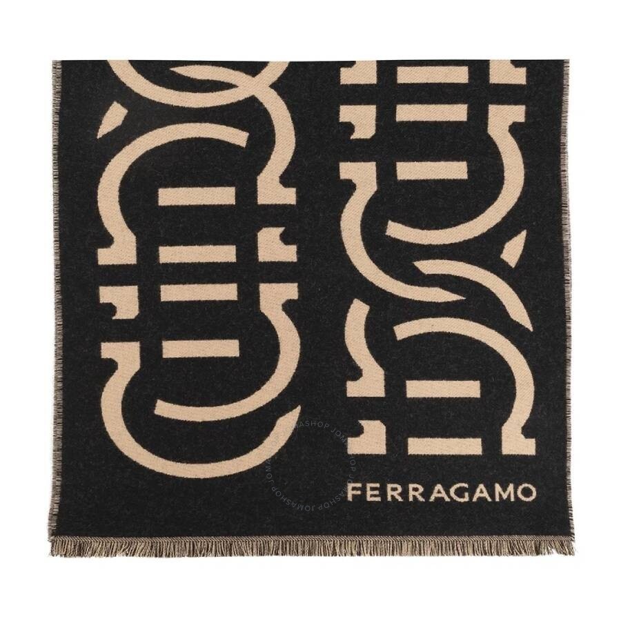 Ferragamo Logo Print Wool Scarf - 2