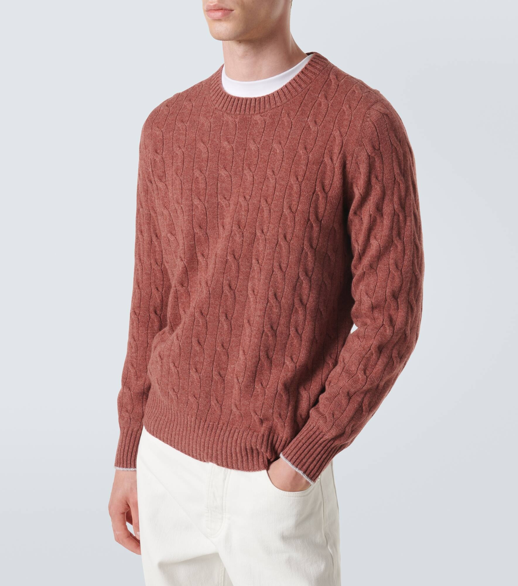 Cable-knit cashmere sweater - 3