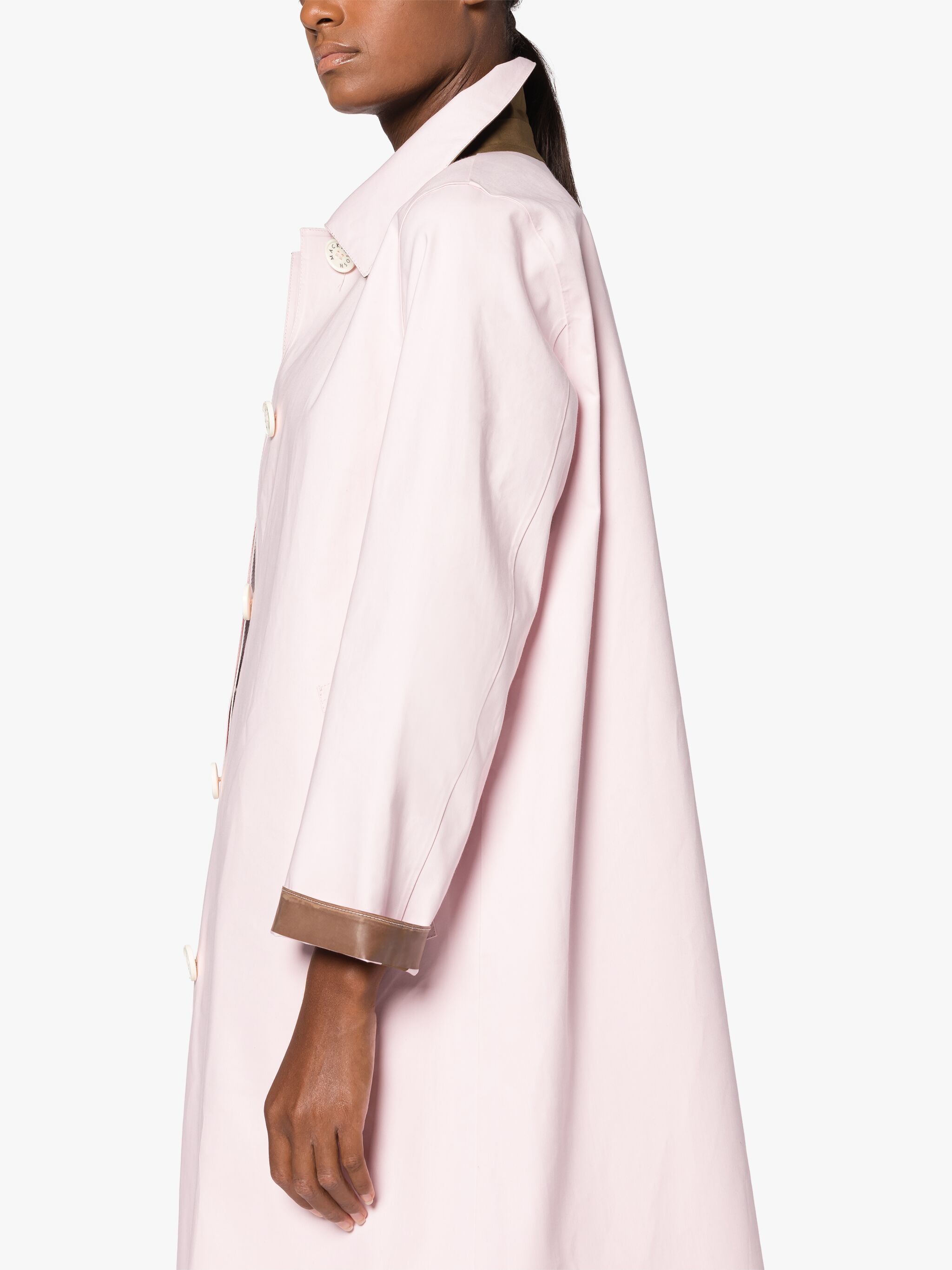 BANTON PINK BONDED COTTON COAT - 5