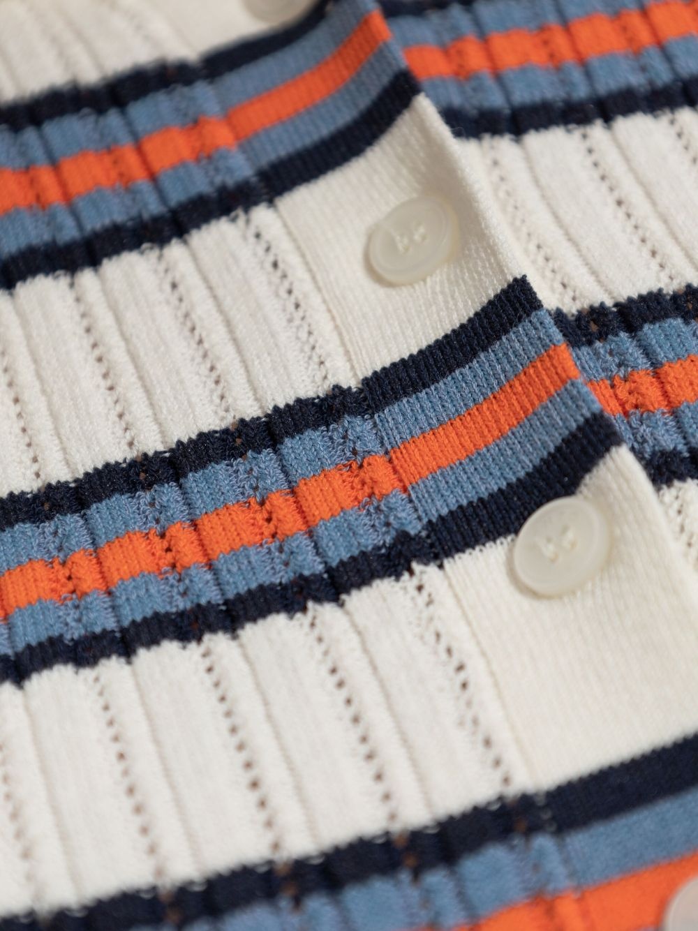 ribbed striped polo top - 5