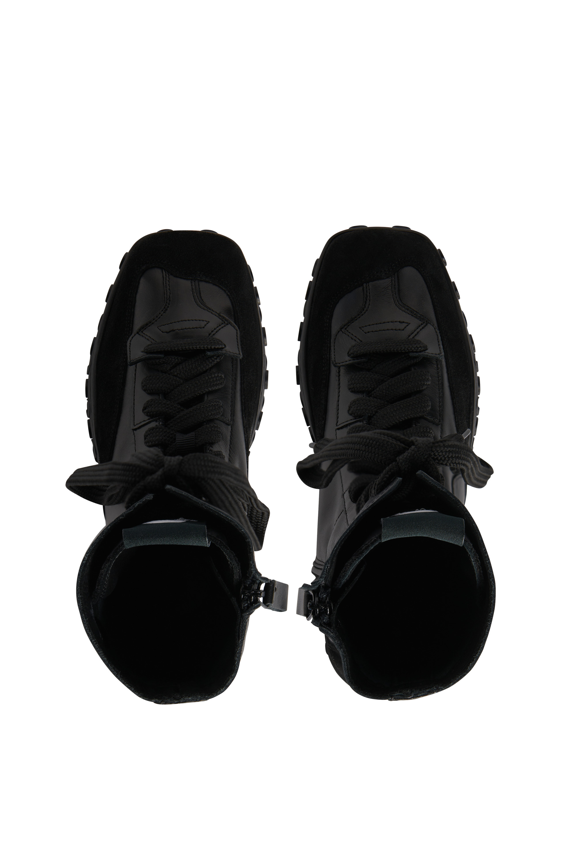 Metal Free Leather High-Top Sneakers - 4