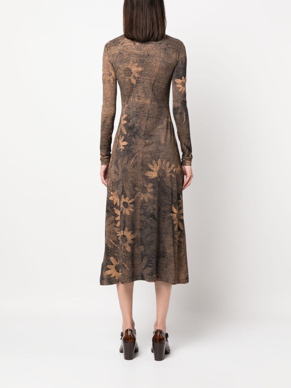 floral-print midi dress - 7