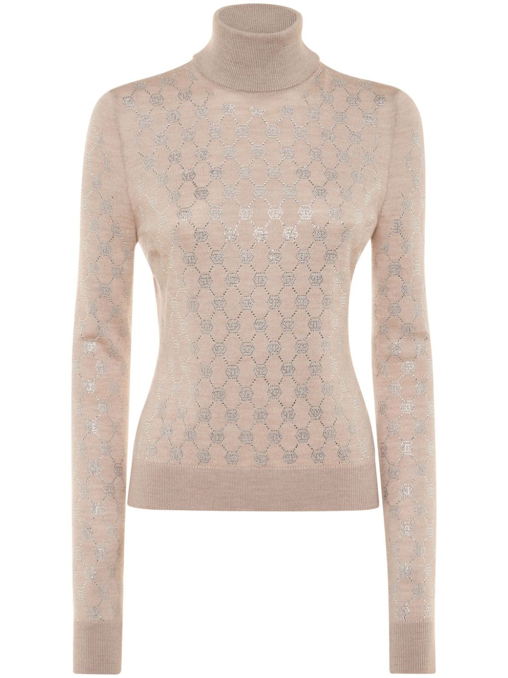monogram crystal-embellished jumper - 1