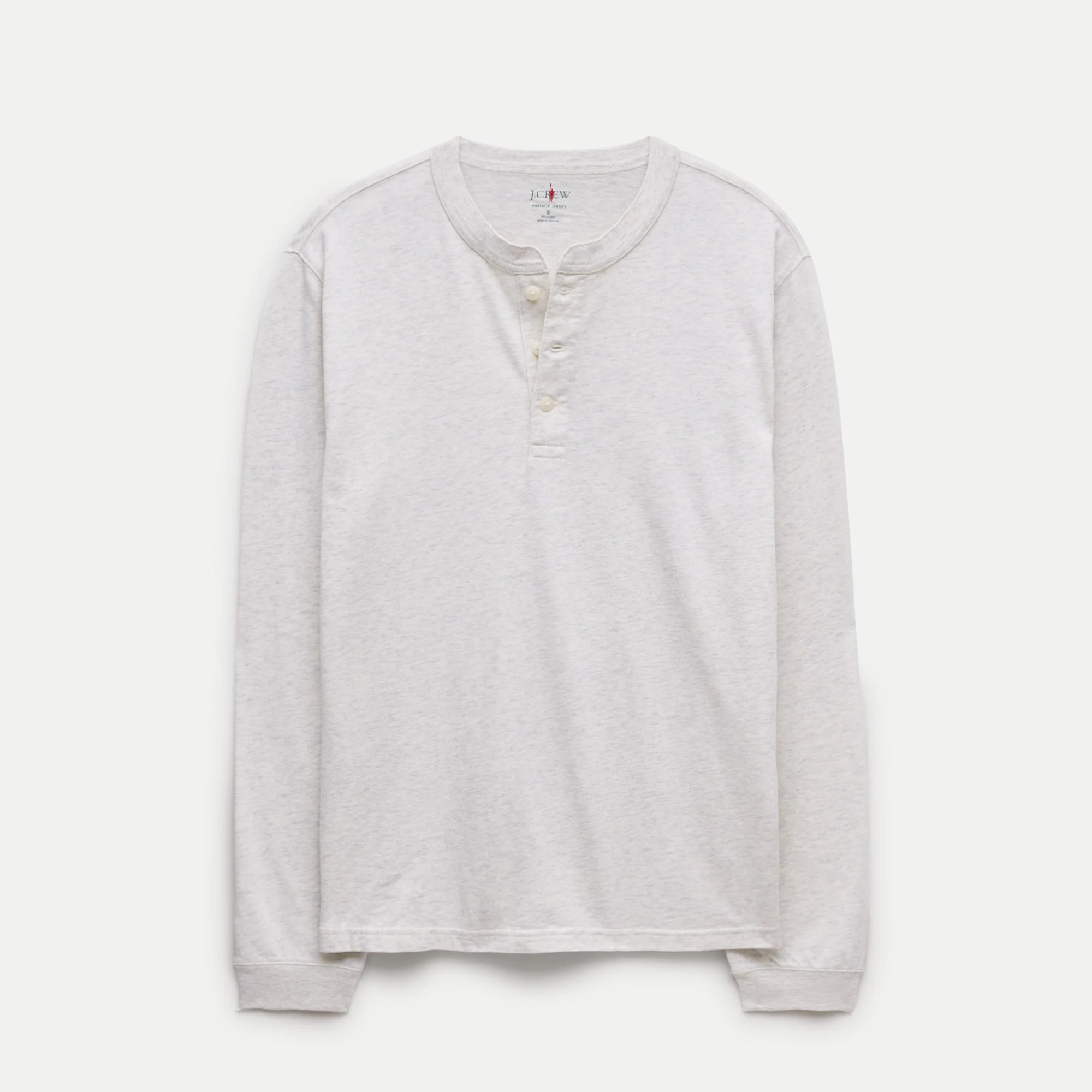 Vintage-wash cotton henley - 1