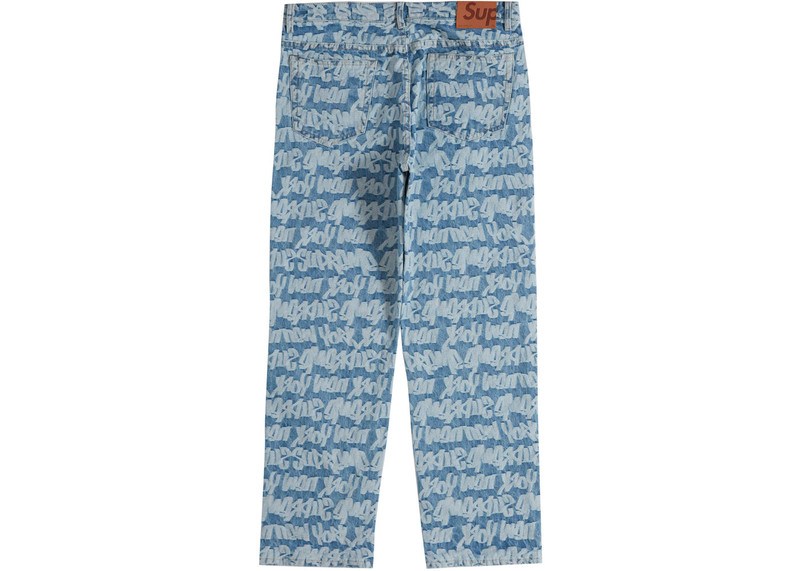 Supreme Supreme Fat Tip Jacquard Regular Jean Blue outlook