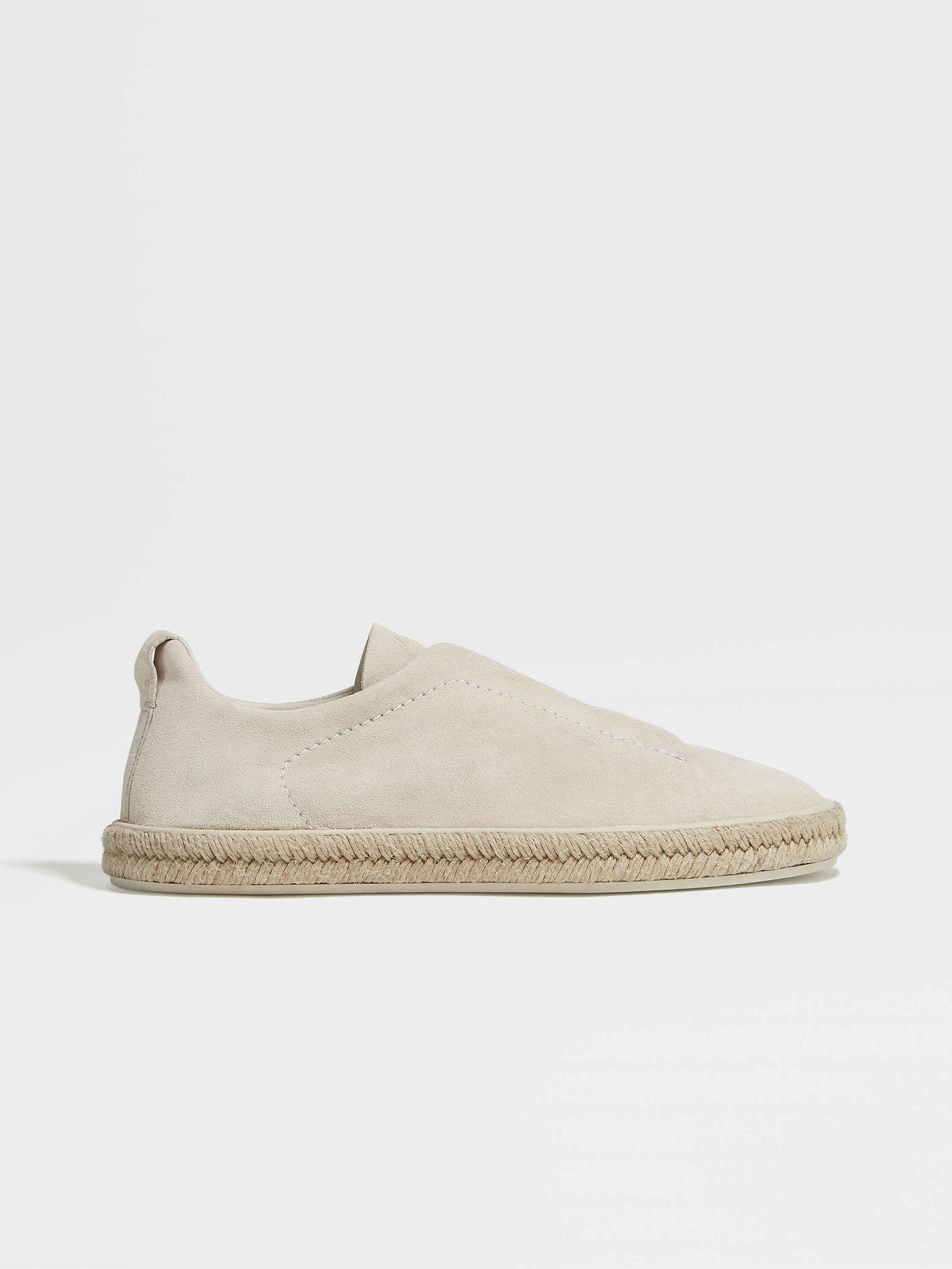WHITE DEERSKIN TRIPLE STITCH™ ESPADRILLES - 4