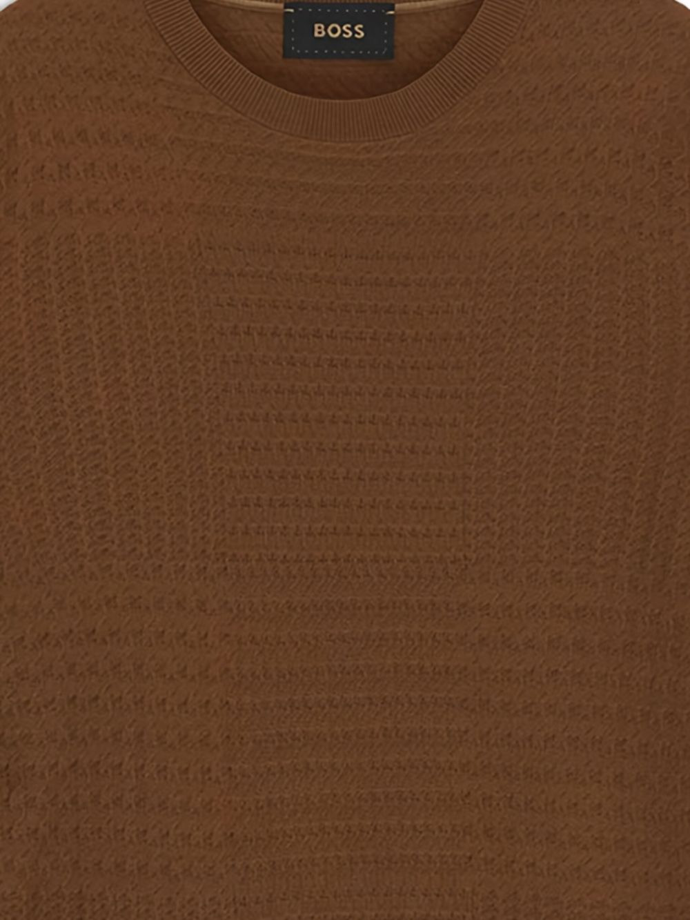textured crew-neck sweater - 2