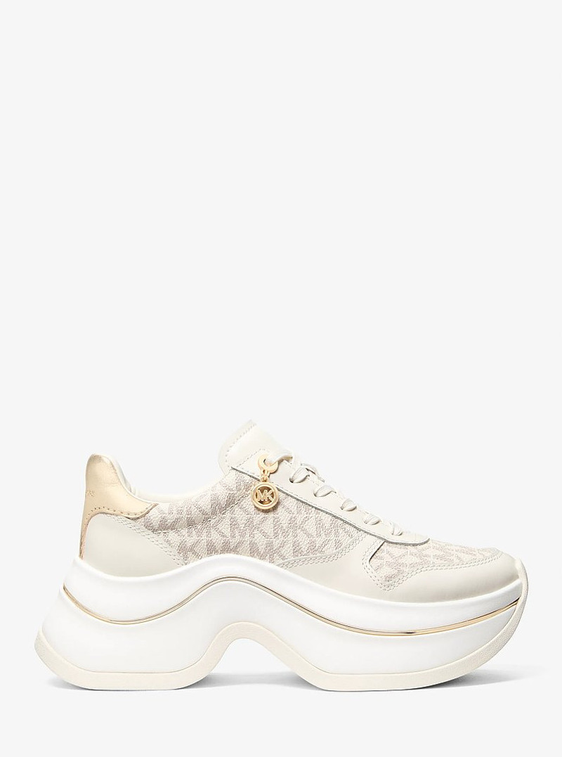 Arla Leather and Suede Trainer 1