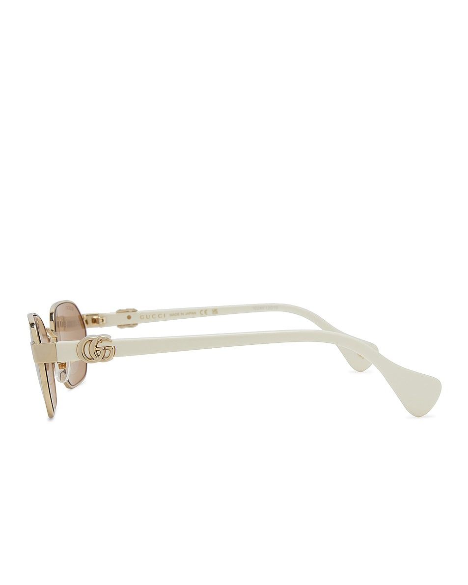 Geometric Sunglasses In Gold & Ivory - 3
