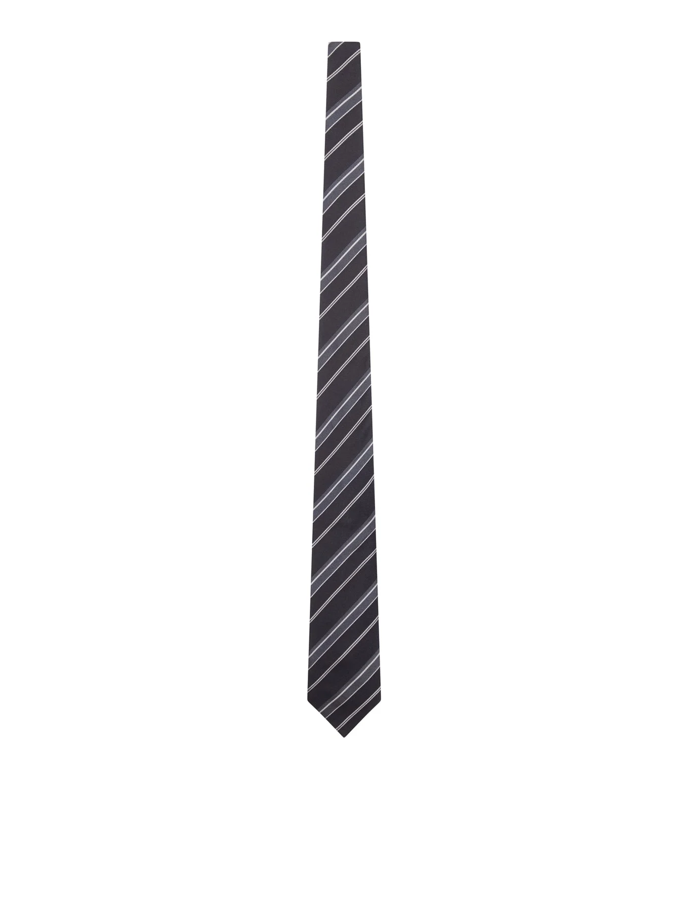 SILK TIE WITH DIAGONAL STRIPES - 1
