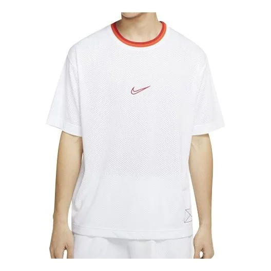 Nike Minimalistic logo Mesh Basketball Short Sleeve White BV9390-100 - 1