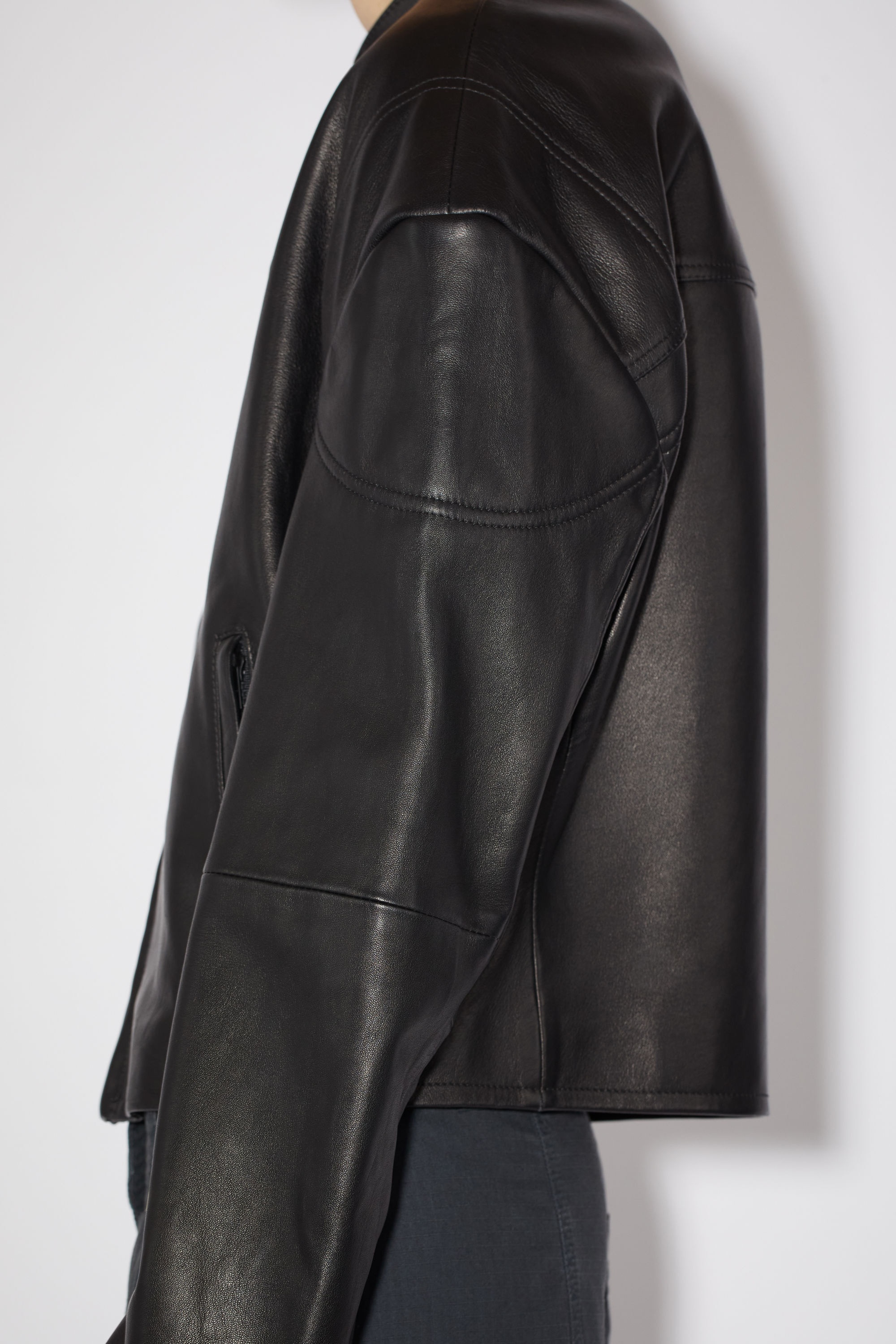 Leather jacket - Black - 5