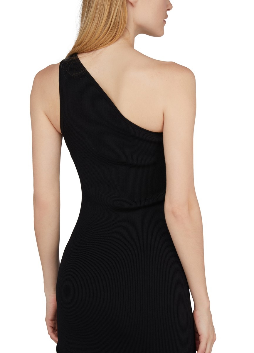 One-shoulder ribbed dress - 5