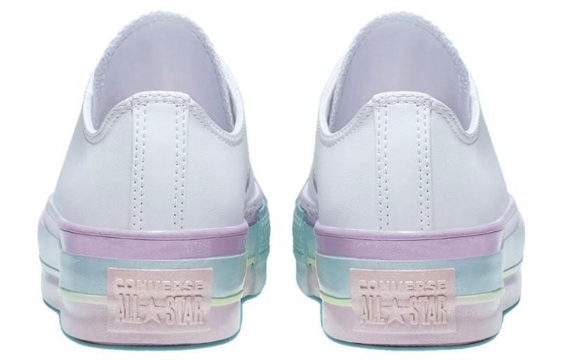 Converse (WMNS) Converse Chuck Taylor All Star Lift Low 'White Lilac Blue' 566156C outlook