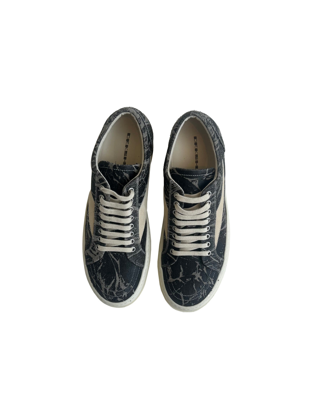 MEN'S VINTAGE SNEAKERS (BLACK WASHED FOIL/MILK) - 2
