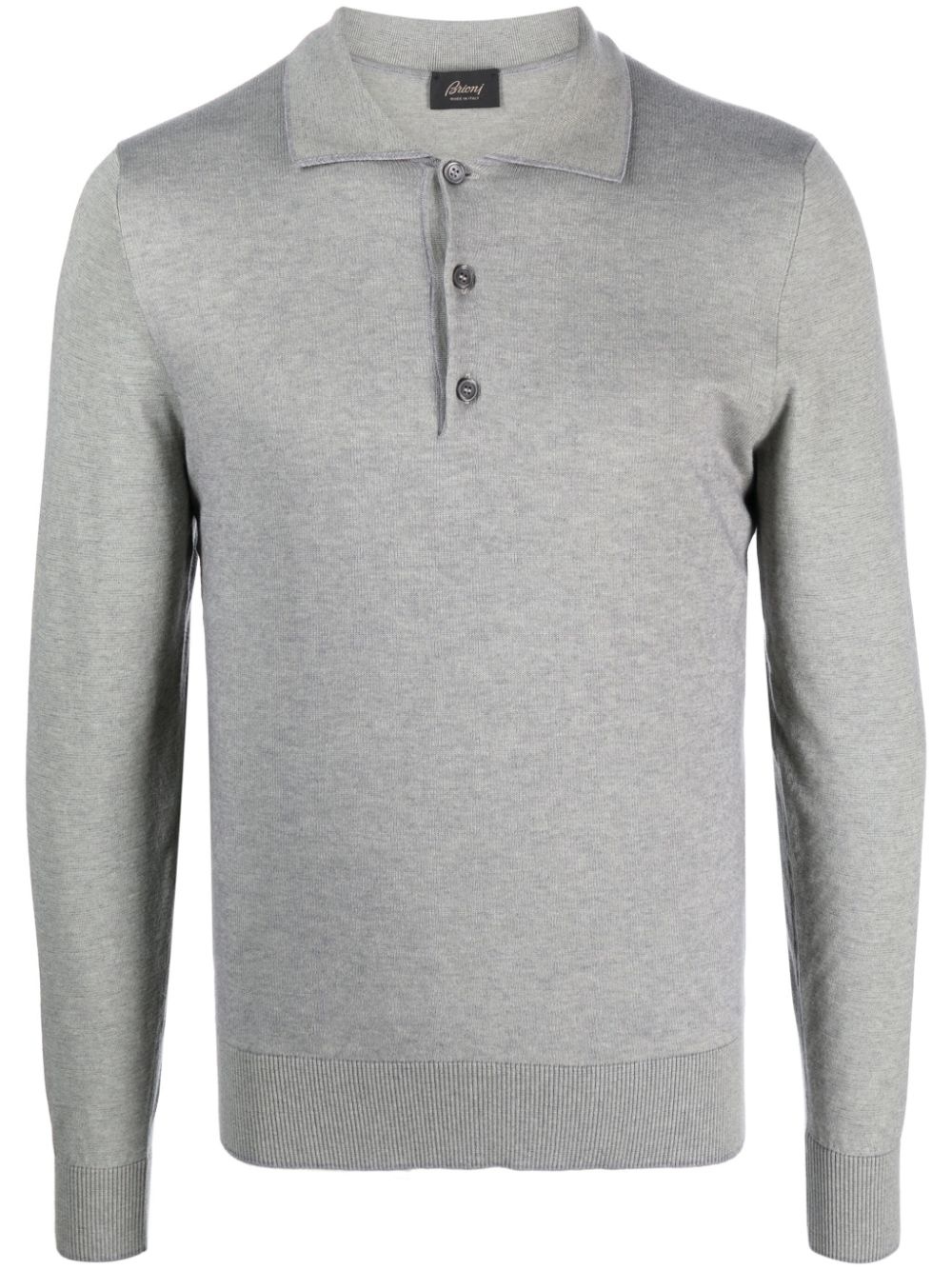 flat-pointed collar button-fastening polo shirt - 1