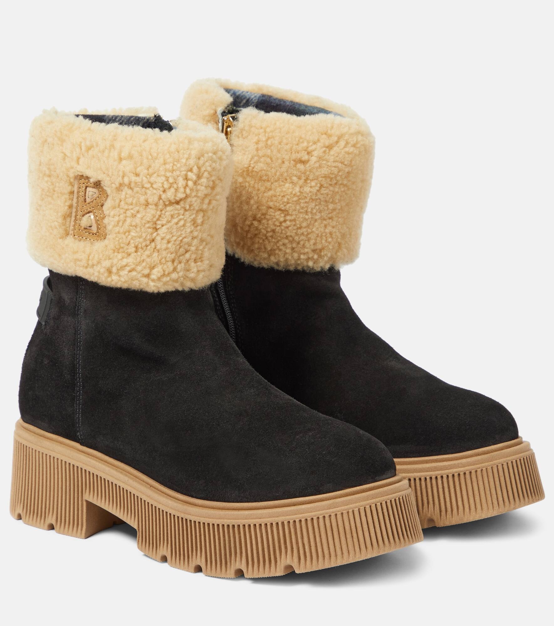 Turin 2B shearling-lined suede ankle boots - 1