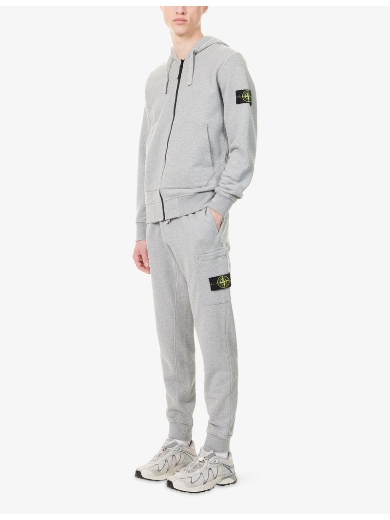 Stone Island Brand-Badge Cotton-Fleece Jogging Bottoms outlook