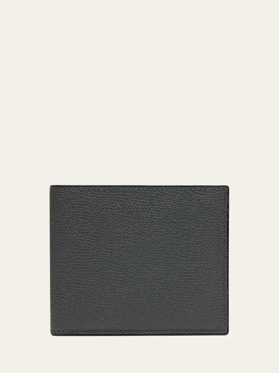 Men's Leather V-Cut Bifold Wallet - 1