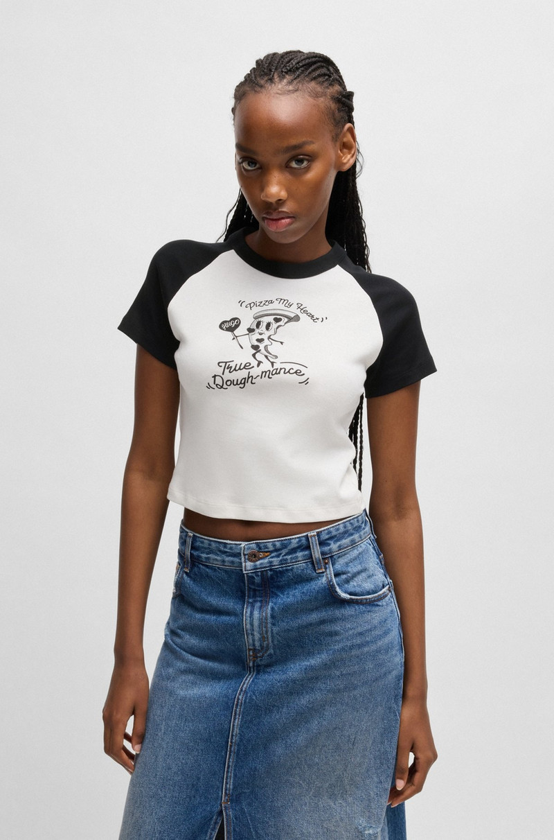 COTTON RINGER REGULAR-FIT T-SHIRT WITH SEASONAL ARTWORK 2