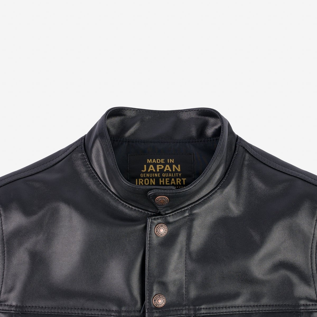 IHV-45-BLK Japanese Steerhide Modified Type III Vest - Black - 8