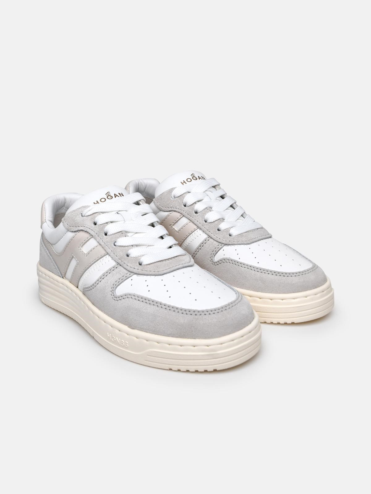 Two-color leather sneakers - 2