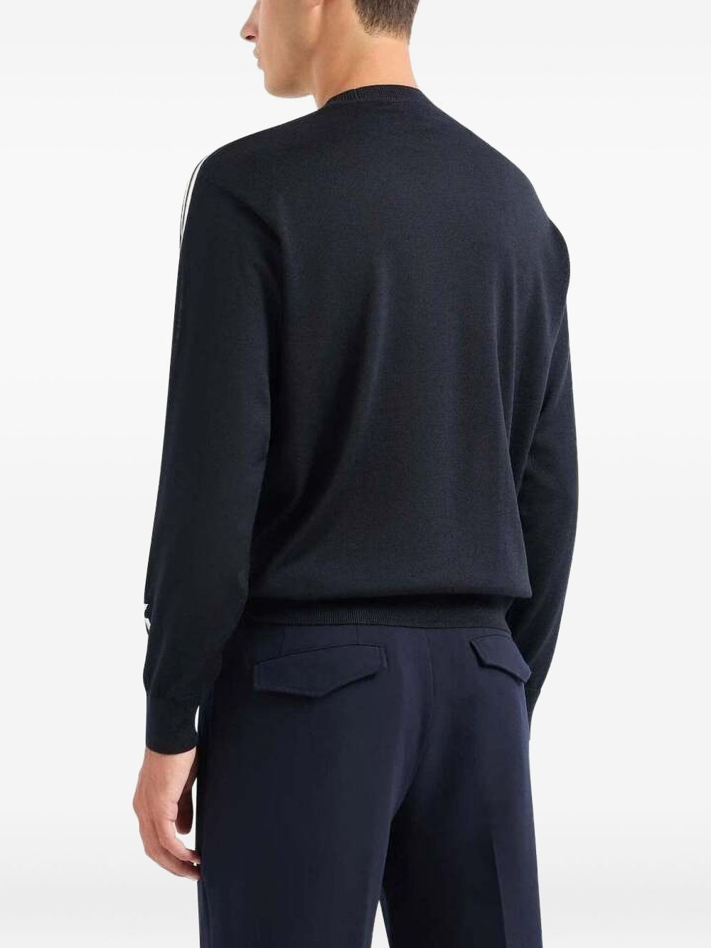 stripe-detail crew-neck sweater - 2
