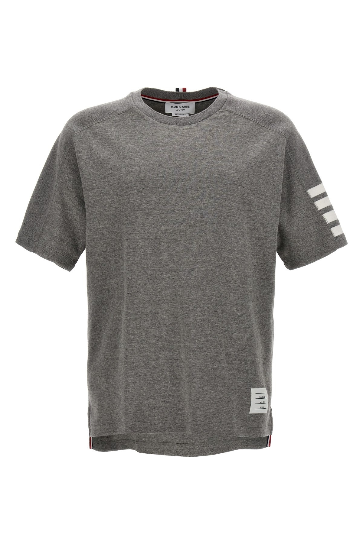 THOM BROWNE Thom Browne Cotton 4-Bar 半袖Tシャツ MJS246A Thom Browne Cotton 4-Bar Short Sleeve Tee, Brand Size 1