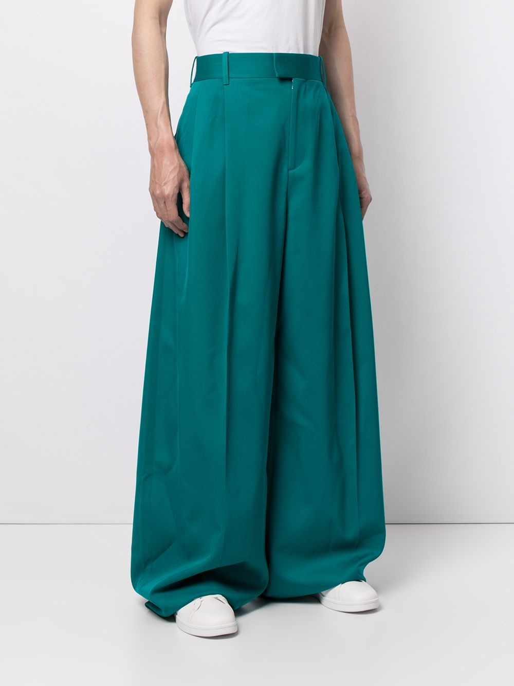 high-waisted wide-leg trousers - 3