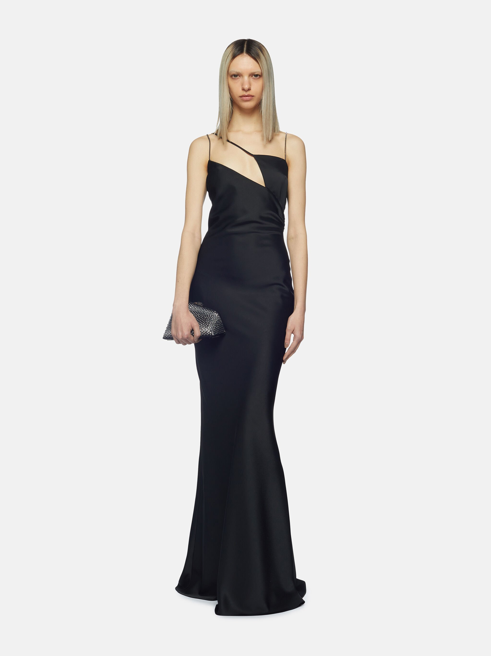 ''MELVA'' BLACK LONG DRESS - 2
