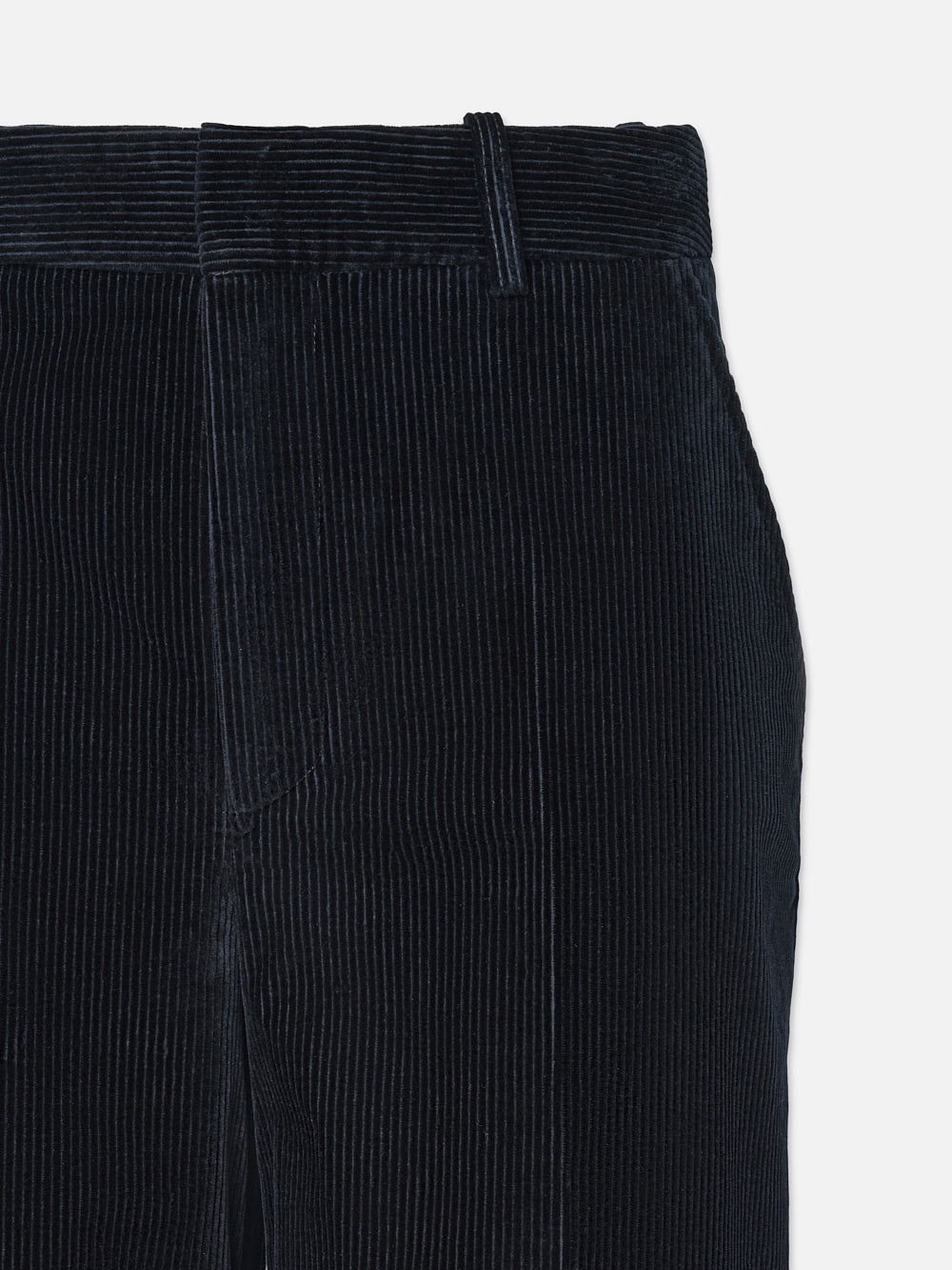 Cropped Relaxed Corduroy Trouser in Navy - 3